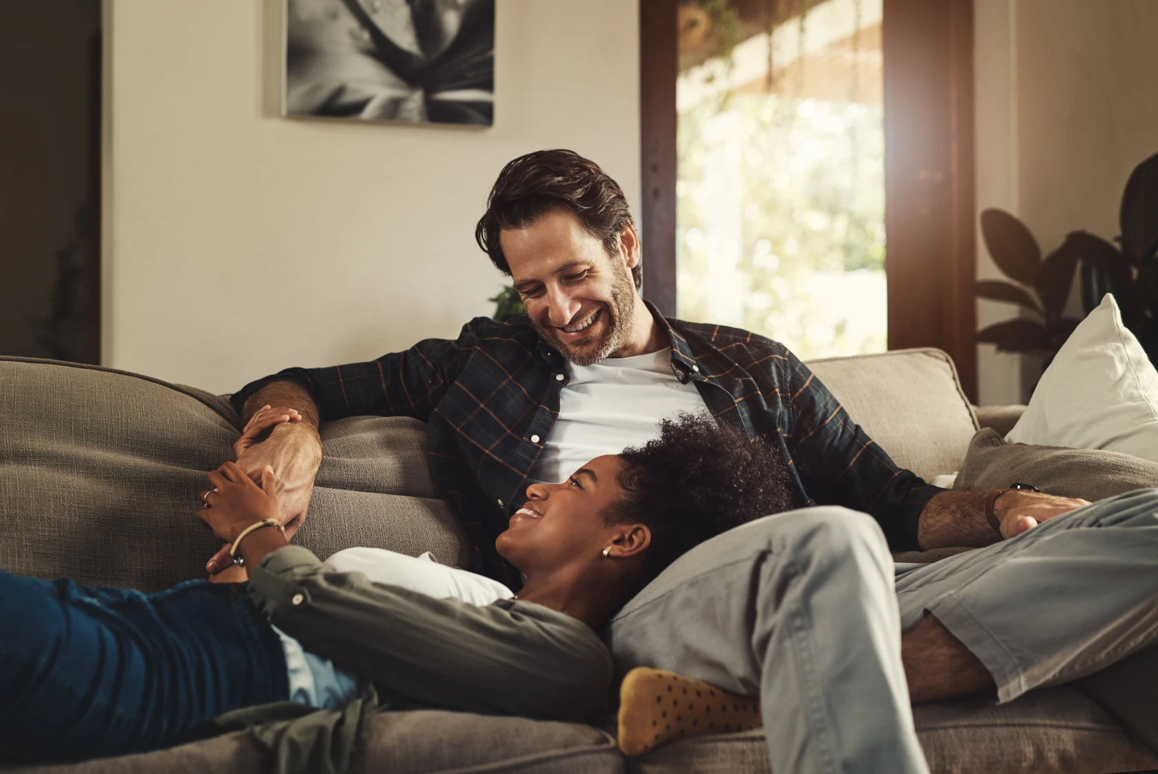 Couple reconnecting